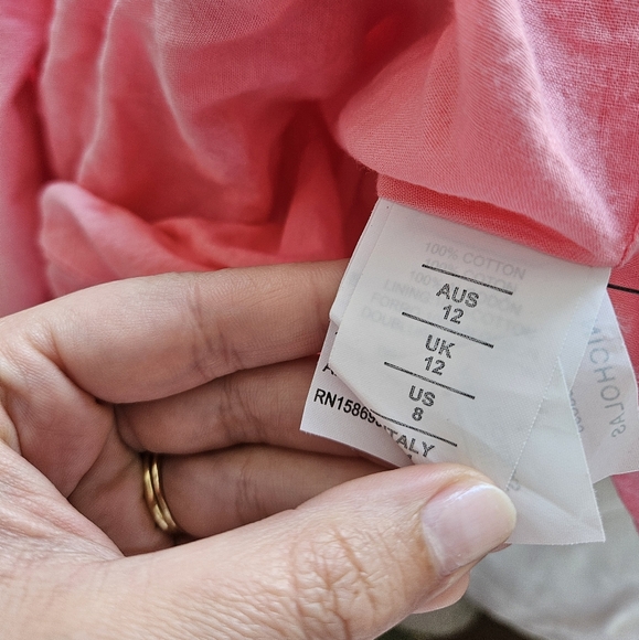 Nicholas Baylee Hot Pink Cotton Dress Sz 8 - Picture 5 of 6